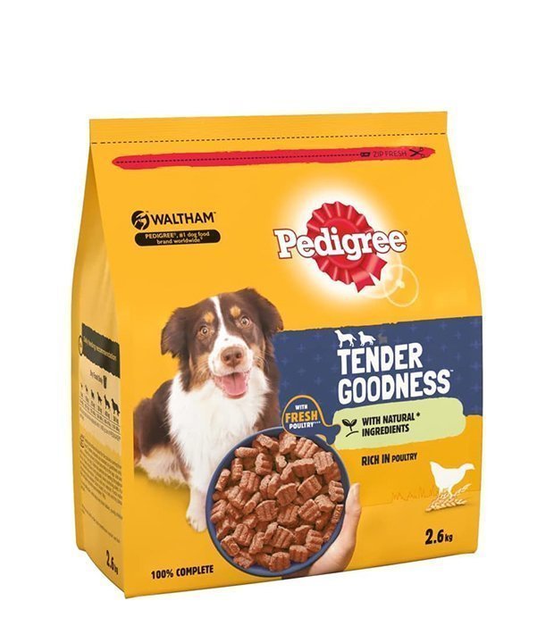 PEDIGREE TENDER GOODNESS Adult Medium/ Large Dry Dog Food with Poultry 2.6kg