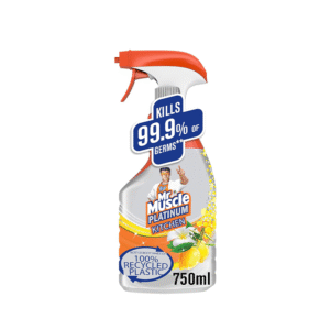 Mr Muscle Kitchen Cleaner Citrus Platinum Antibacterial Kitchen Spray, 750ml (Pack of 1)