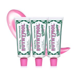 Euthymol Whitening Toothpaste 75ml x 3, Contains Fluoride Vitamin E, Non-GMO Gluten Free