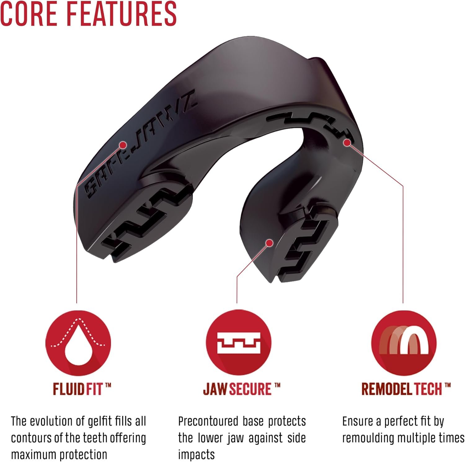 SAFEJAWZ Mouthguard Slim Fit, Adult and Junior Gum Shield with Case for Boxing, MMA, Rugby, Martial Arts, Judo, Karate, Hockey and All Contact Sports - Image 2