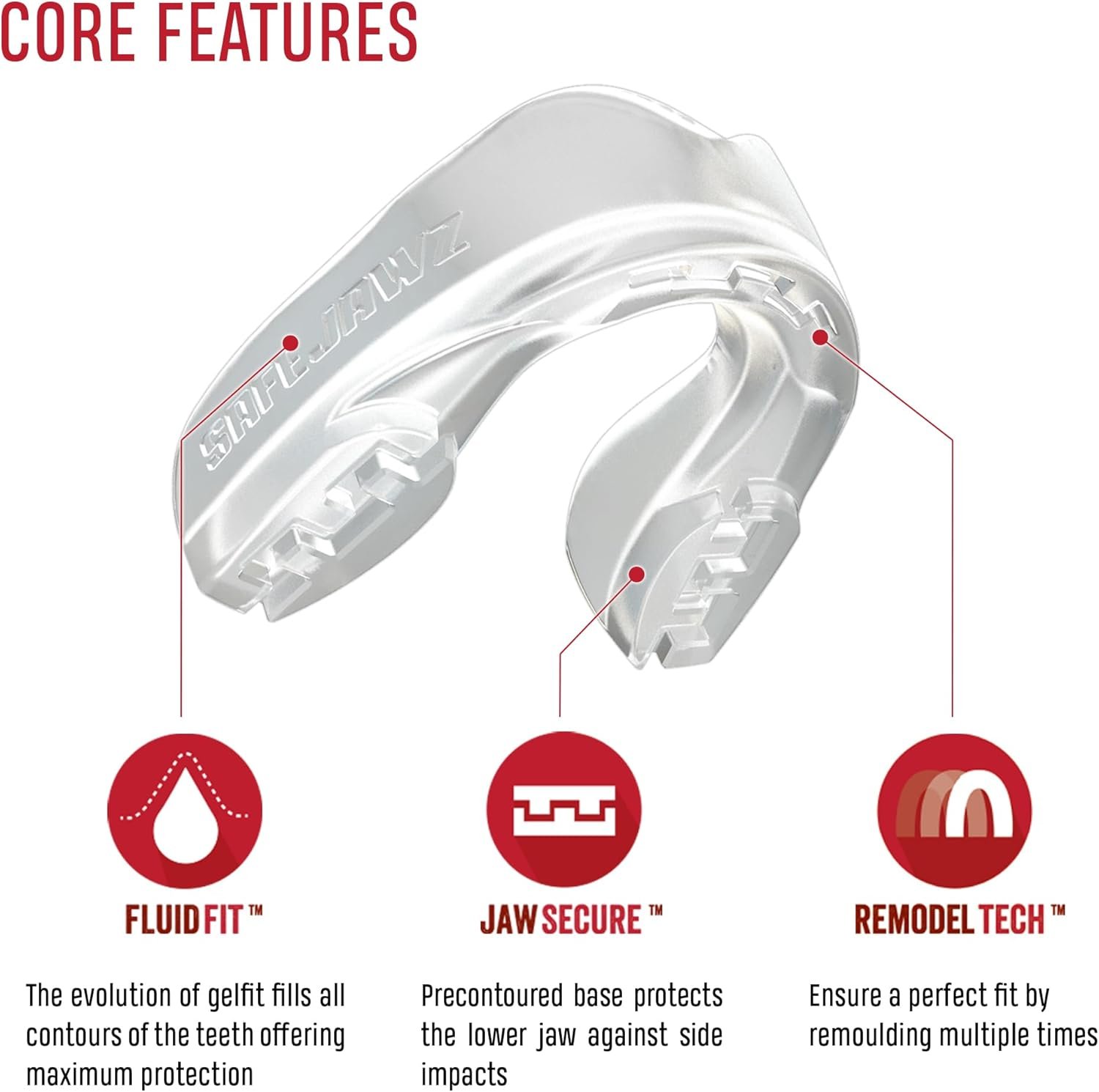 SAFEJAWZ Mouthguard Slim Fit, Adult and Junior Gum Shield with Case for Boxing, MMA, Rugby, Martial Arts, Judo, Karate, Hockey and All Contact Sports - Image 2