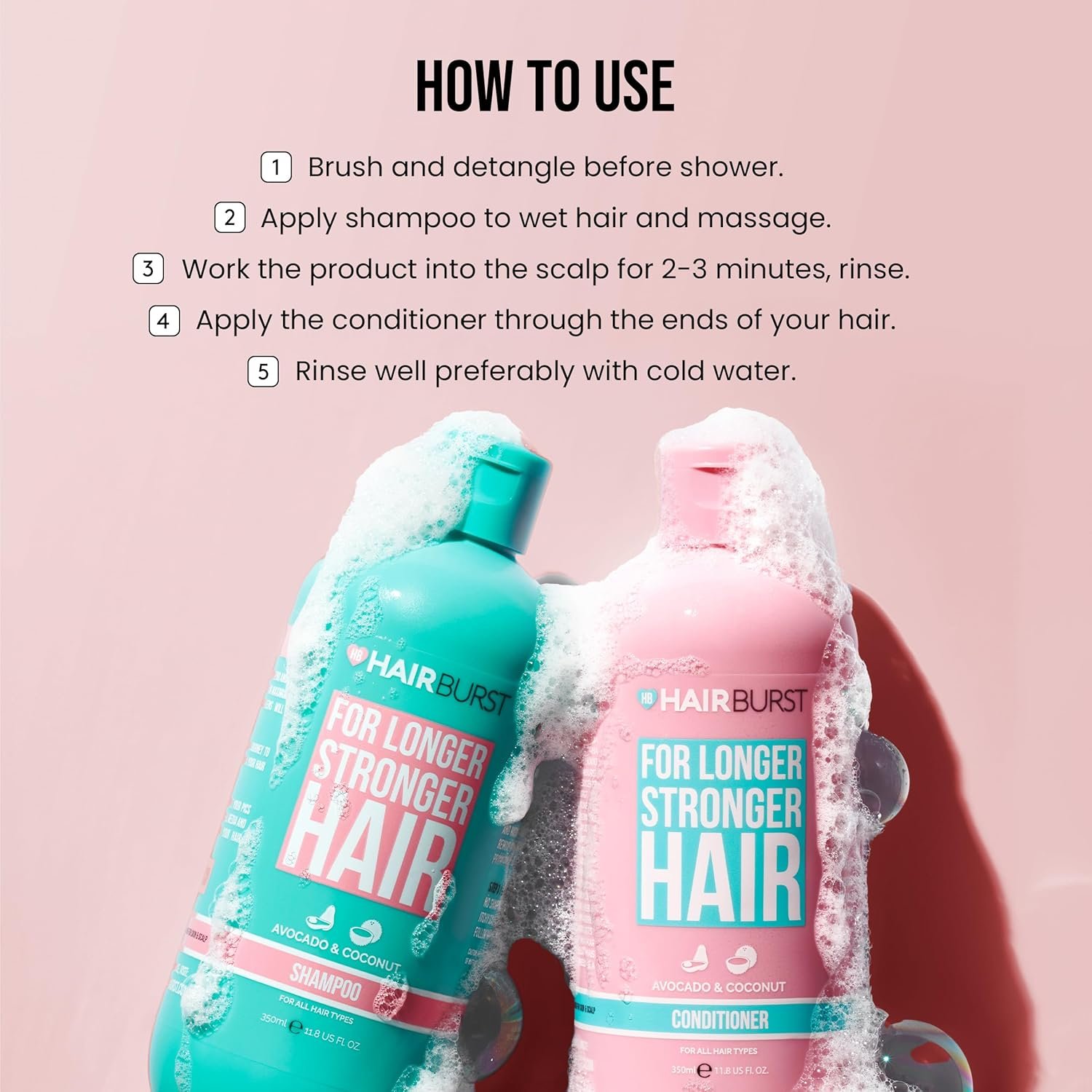 HAIR BURST Shampoo and Conditioner Set - SLS Free Hair Growth and Thickening Treatment for Women - Image 5