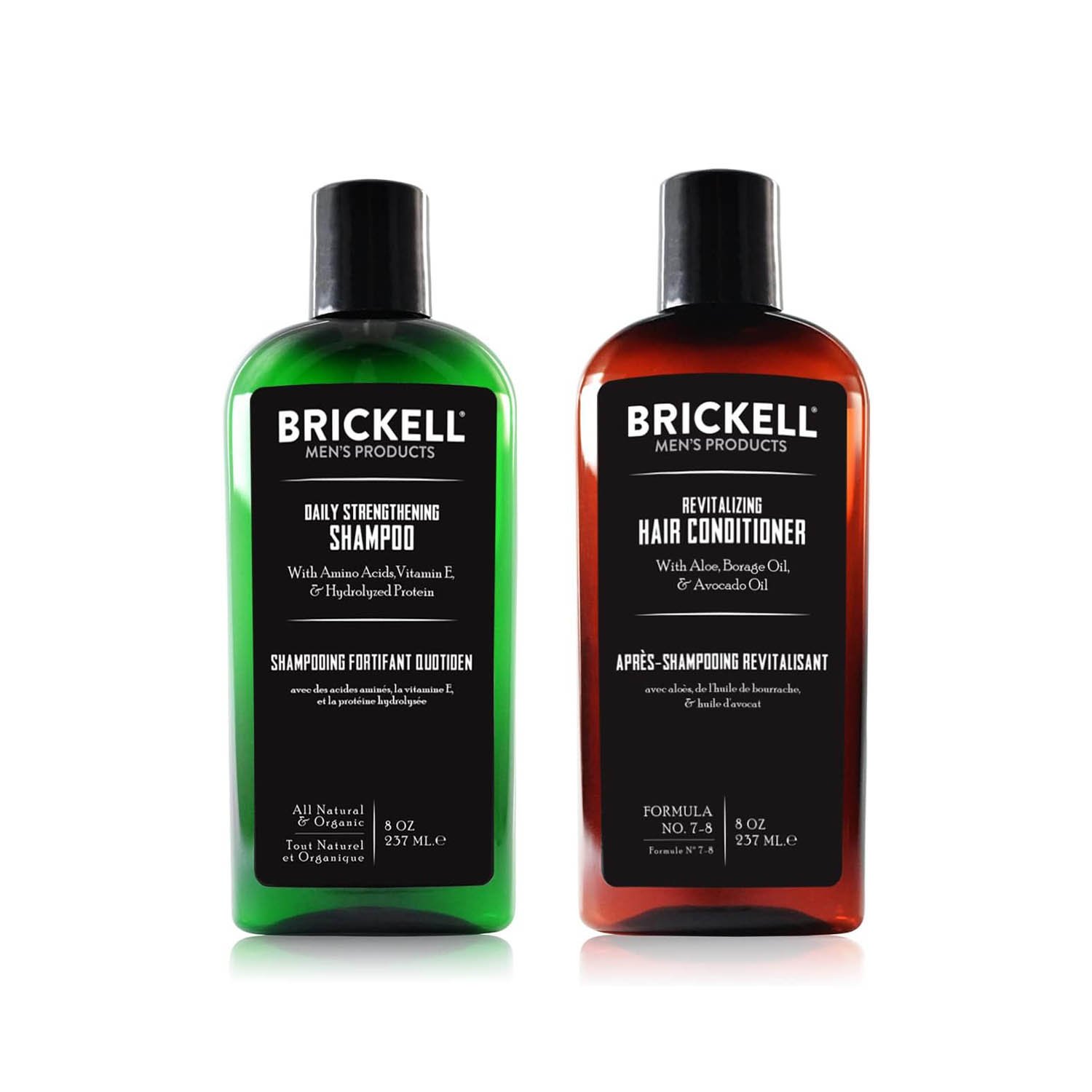 Brickell Men’s Daily Revitalizing Hair Care Routine, Mint and Tea Tree Oil Shampoo, Strength and Volume Enhancing Conditioner, Natural and Organic - Image 2