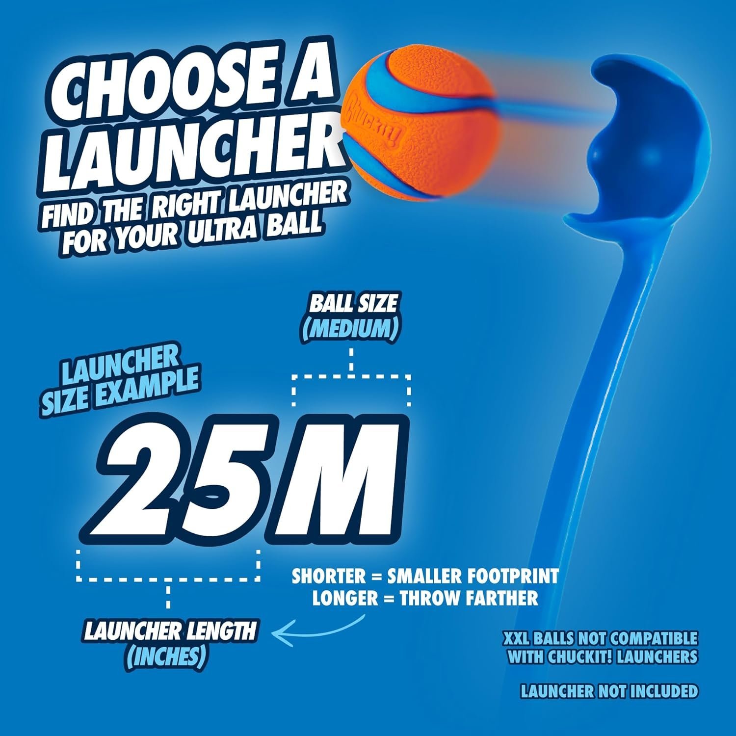 ChuckIt! Ultra Ball Dog Toy, Durable High Bounce Floating Rubber Dog Ball, Launcher Compatible Toy For Dogs, Medium (Pack of 2) - Image 3
