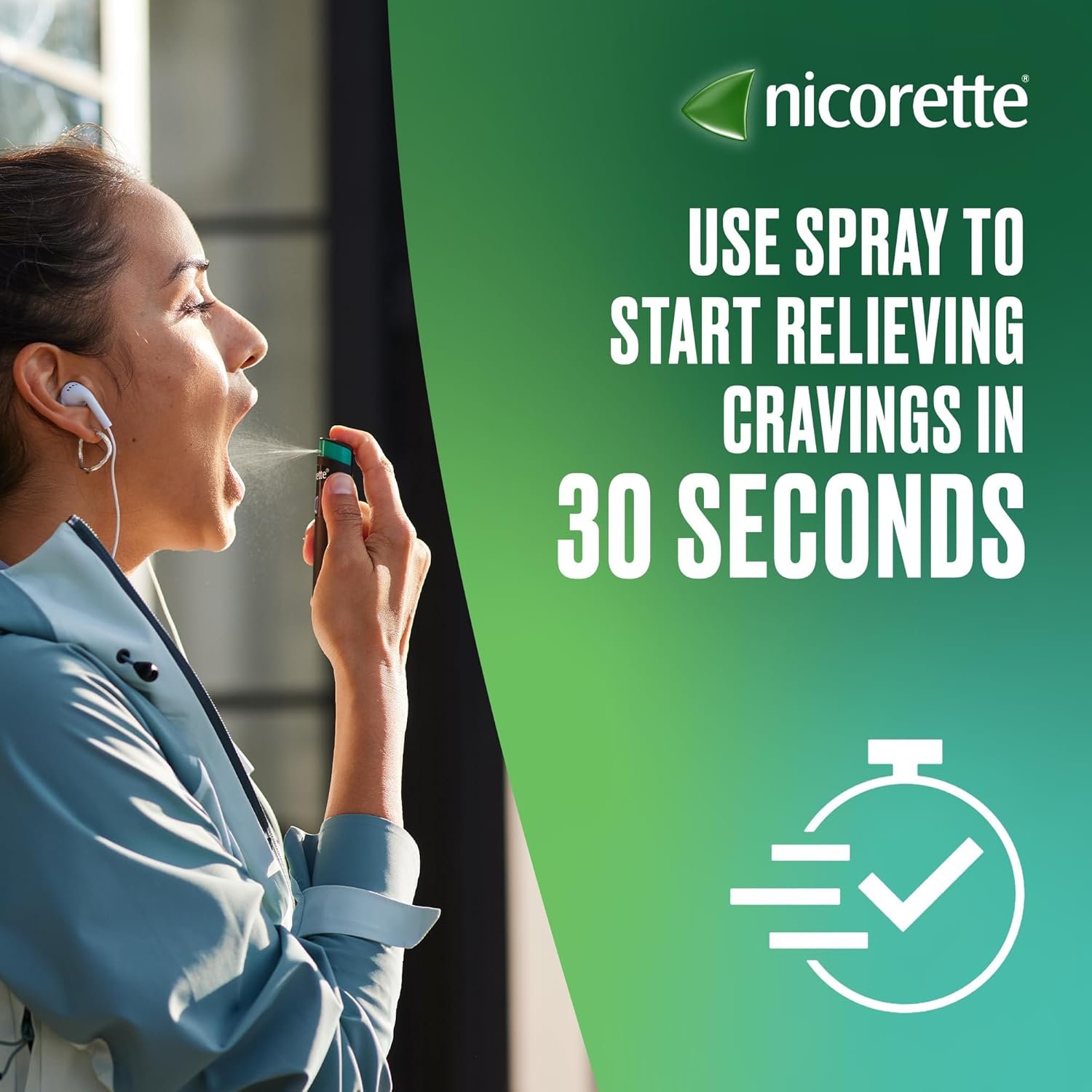 Nicorette QuickMist SmartTrack Mouthspray- 2 x 150 sprays (Cool Berry) (Packing May Vary) - Image 3