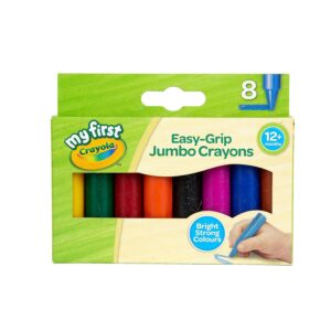 CRAYOLA MyFirst Jumbo Crayons - Assorted Colours Easy-Grip Colouring Crayons Perfect for Toddlers Hands - Pack of 8