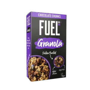 FUEL10K Chocolate Chunky Granola, Protein Boosted & High in Fibre, 400 g (Pack of 6)